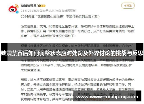 魏震禁赛后如何调整状态应对处罚及外界讨论的挑战与反思
